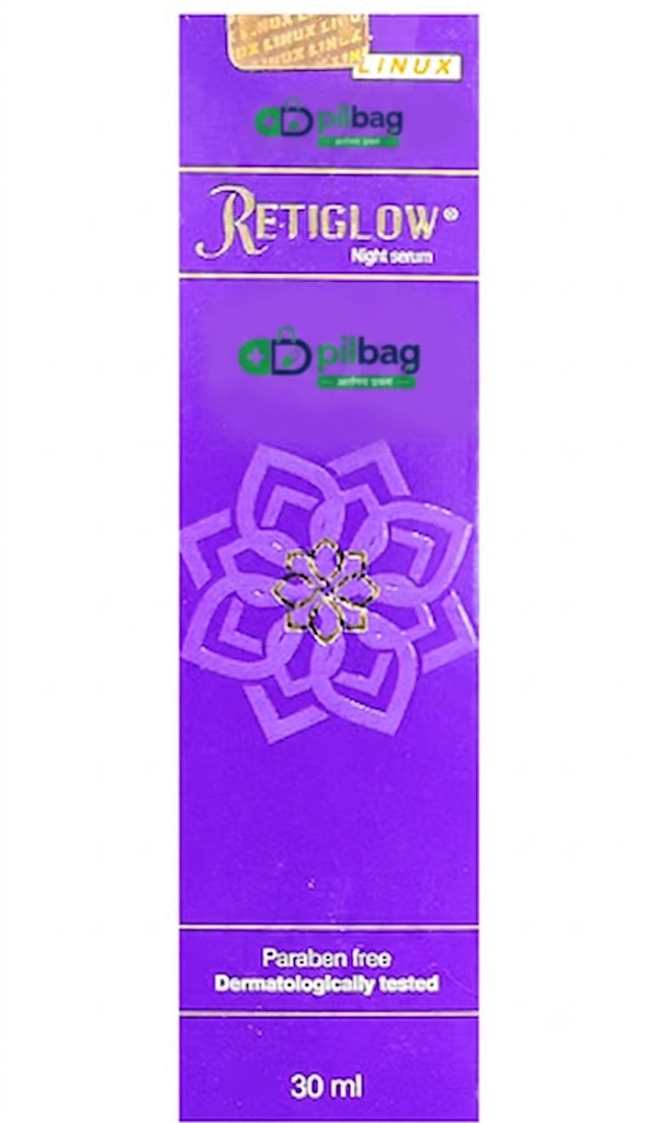 Retiglow Night Serum | Revitalises Skin | Dermatologically Tested & Paraben Free